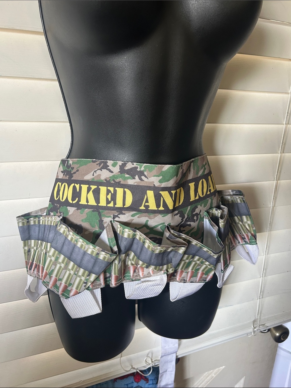 Cocked and Loaded Camo Ammo-Band Apron